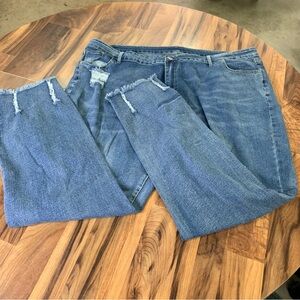 Shein Womens Jeans Skinny Size 6X 24W Blue Distressed Pockets Medium Washed CUTE